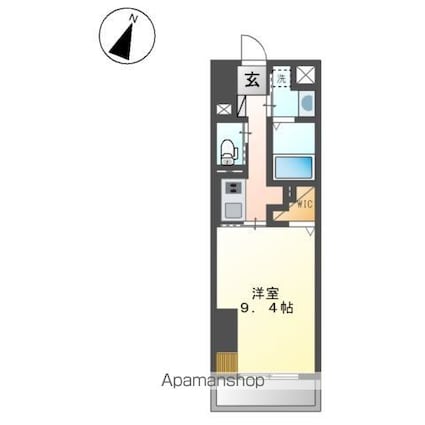 ワシンレジデンス[1K/31.51m2]の間取図