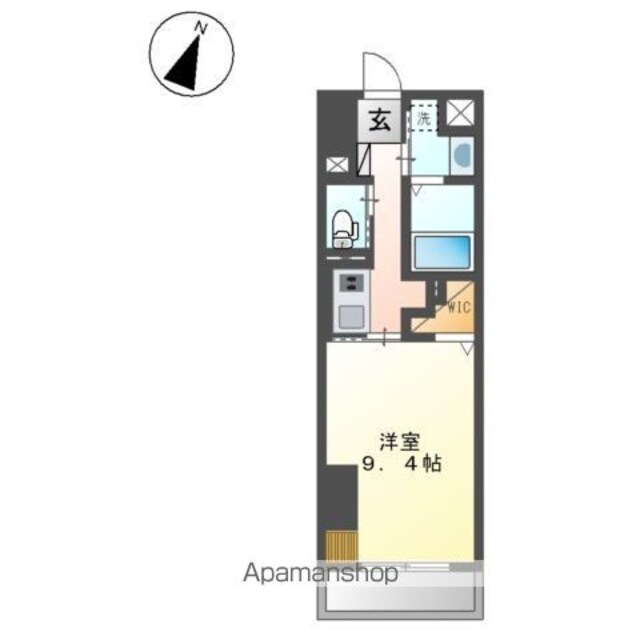ワシンレジデンス[1K/31.51m2]の間取図