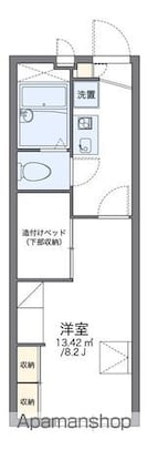 レオパレスサニーコート大町[1K/22.35m2]の間取図