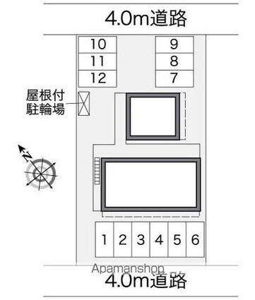 レオパレススライブ[1K/23.18m2]の配置図
