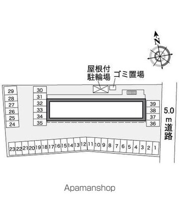 レオパレス虹[1K/20.81m2]の配置図
