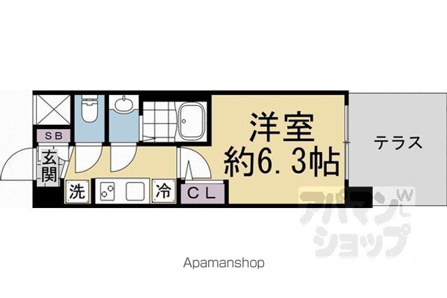 東海道本線 京都駅 徒歩8分 7階建 新築の間取り写真