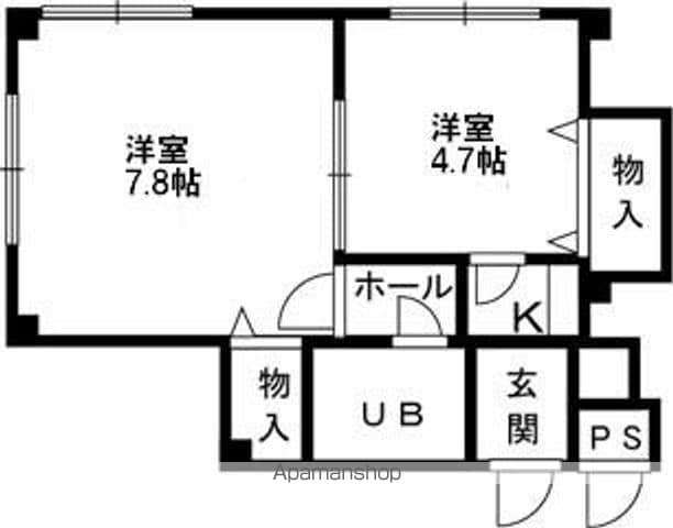 和歌山市毛見のマンションの間取り