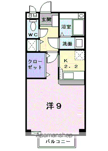 【岐阜市萱場東町のアパートの間取り】