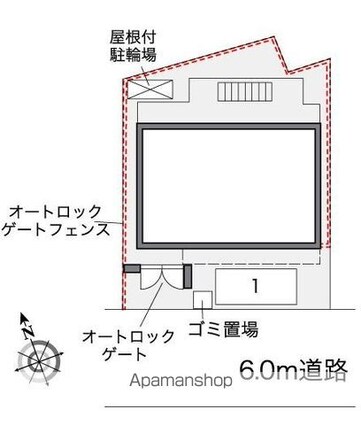 レオパレス真田山[1K/19.87m2]の配置図