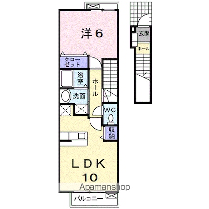 ベル　ガーデン　プレイス　Ａ[1LDK/42.37m2]の間取図