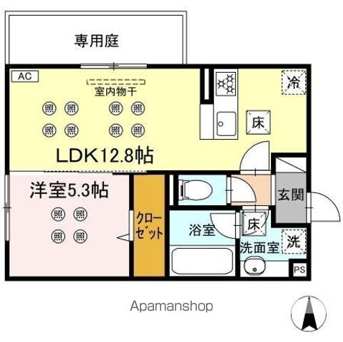 DーROOM若園の間取り写真
