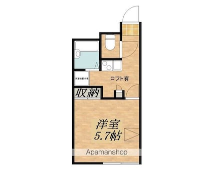 レオパレスパピルスＨＴＹ[1K/20.28m2]の間取図