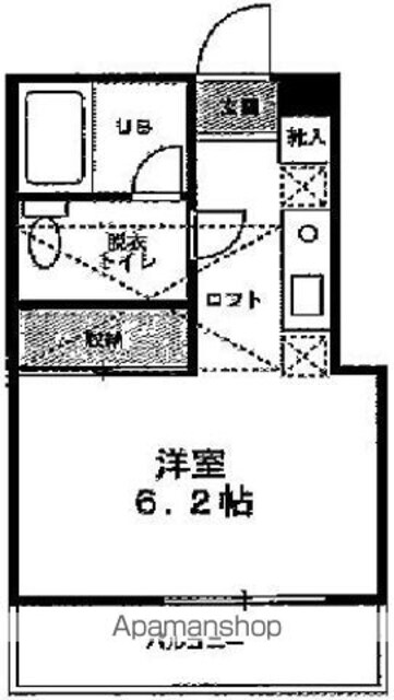 東京都昭島市緑町４丁目[1R/20.84m2]の間取図
