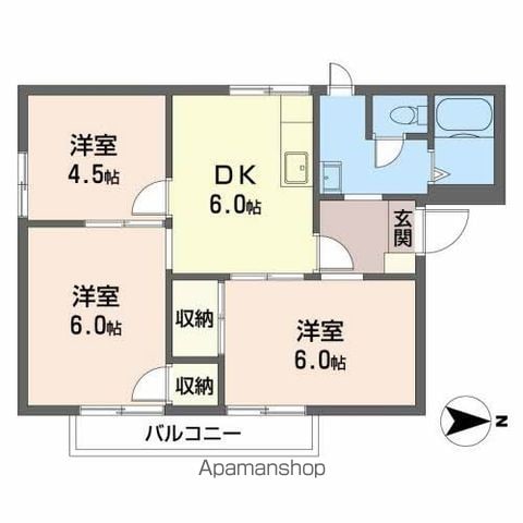 フレグランス山西 II棟の間取り写真