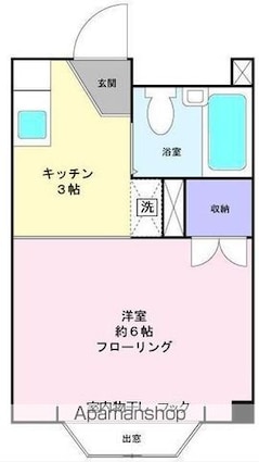 荻原ハイツ[1K/18.45m2]の間取図