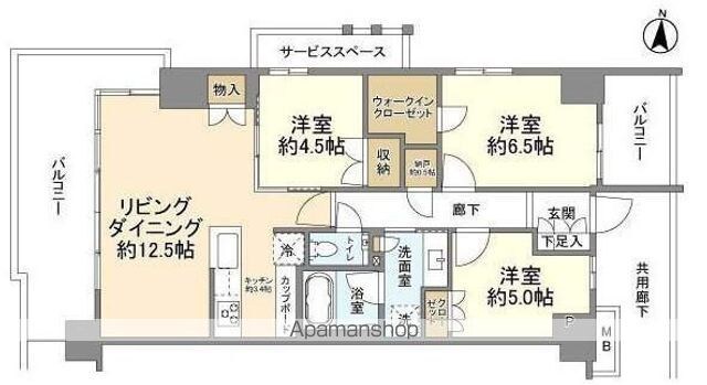 東京都武蔵野市境南町２丁目[3LDK/74m2]の間取図