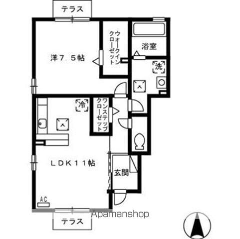フェリス河内 A棟の間取り写真
