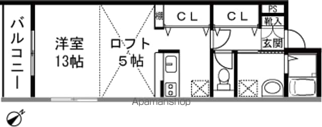 VITA SANWA A棟の間取り写真