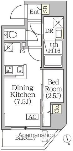 ＢＲＩＣＫ　ＲＥＳＩＤＥＮＣＥ　築地明石町 206 ｜ 東京都中央区明石町5-20（賃貸マンション1DK・2階・26.71㎡） その2