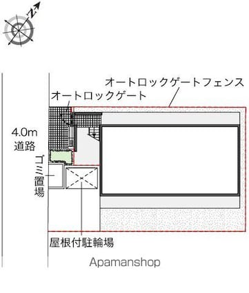 レオパレスイキ西新宿[1K/20.28m2]の配置図
