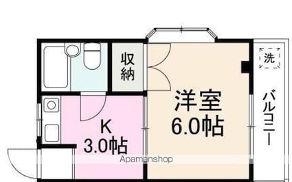 栄香ハイツ[1K/19.8m2]の間取図