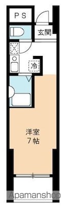 マリオンＳ[1K/23m2]の間取図