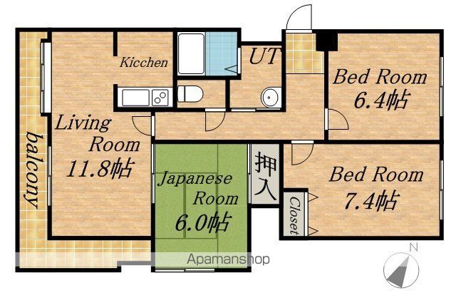アルファスクエア円山の間取り写真