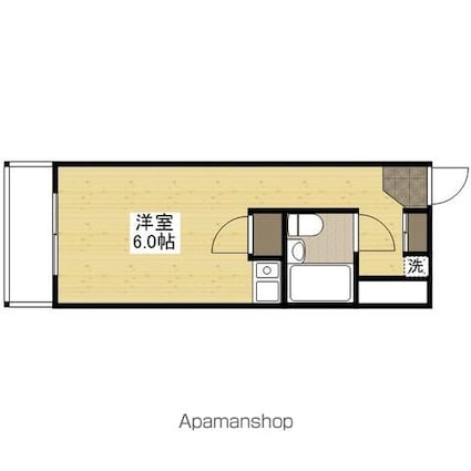 コーポマルニ[1R/16.12m2]の間取図
