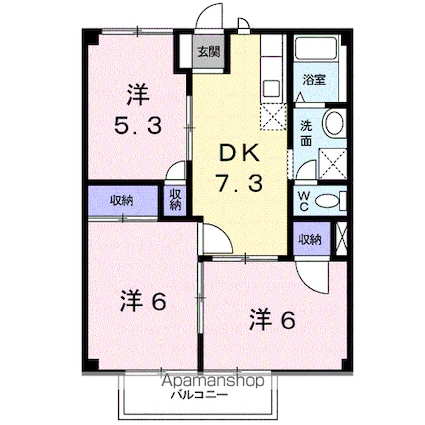 アーバンハウスⅡ[3DK/52.17m2]の間取図
