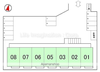 サープラス高野[1K/28m2]の配置図