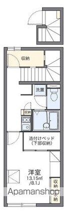 レオパレスヴィラージュ[1K/28.02m2]の間取図
