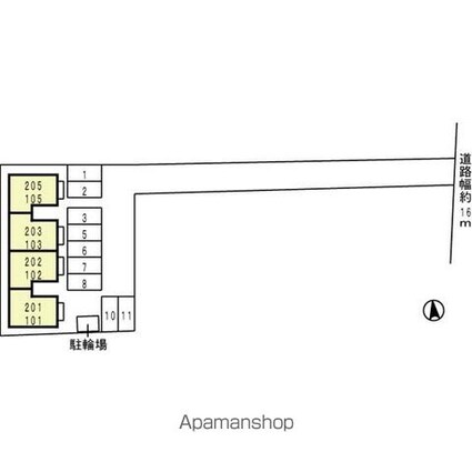 ヴィヴレ堀川[1DK/38.55m2]の配置図