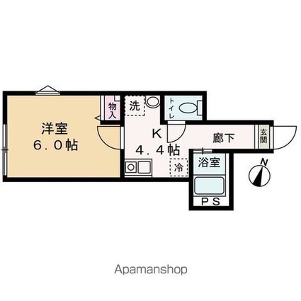 グランステージ西永福[1K/21.67m2]の間取図