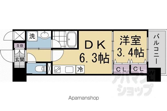 リシュドール梅小路の間取り写真