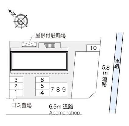レオパレスＫＡＴＯＨ[1K/19.87m2]の配置図