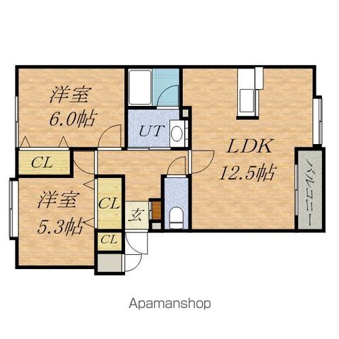 クリスタルリバー壱番館の間取り写真