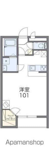 レオパレスグランドカメリアⅦ[1K/31.05m2]の間取図