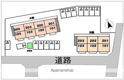 ハイム・ロジュマン　Ｂ[1LDK/40.04m2]の配置図