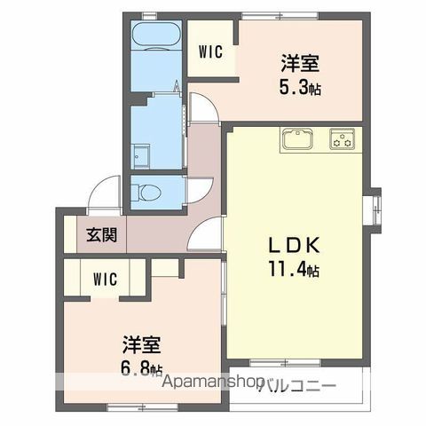 ディアスとなみIIBの間取り写真