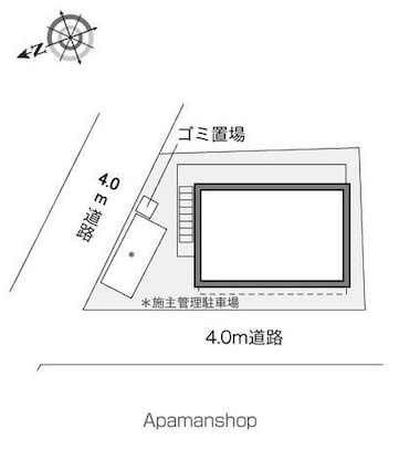 レオパレスセントエルモス[1K/20.28m2]の配置図