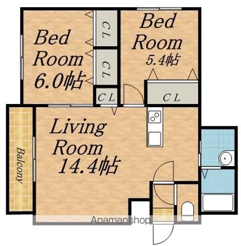 プランタン円山の間取り写真