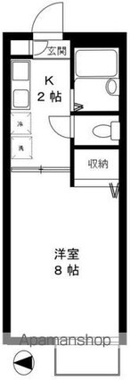 ヴェルドミール明大前[1K/24m2]の間取図