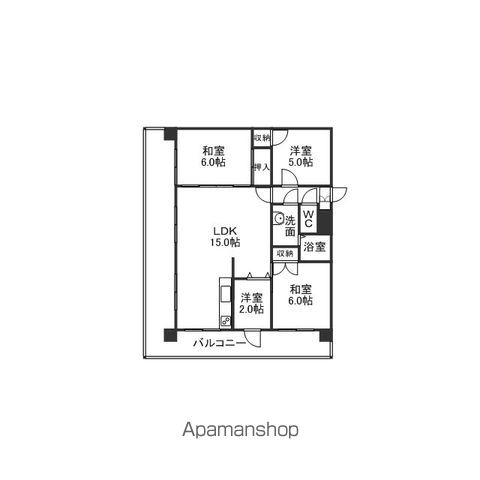 【福岡市東区松田のマンションの間取り】