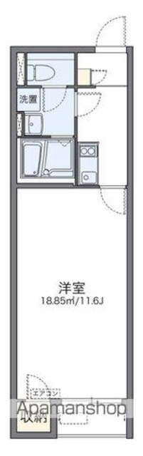 レオネクストプリムローズⅡ[1K/31.69m2]の間取図