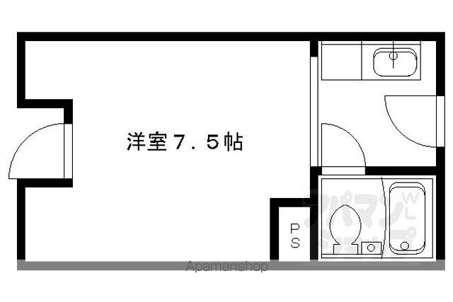 京都市烏丸線 北山駅 徒歩10分 3階建 築33年の間取り写真