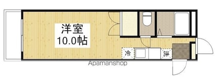 サウスコーポ[1R/28.08m2]の間取図