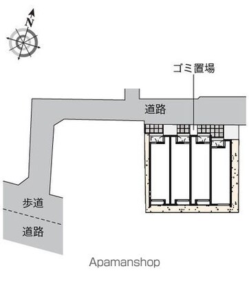 クレイノクラウディア駒込[1K/26.56m2]の配置図