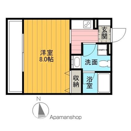 パークアクシス亀戸中央公園[1R/25.52m2]の間取図