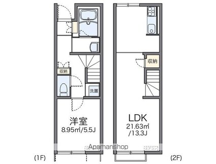 レオネクスト住吉Ａ[1LDK/46.94m2]の間取図