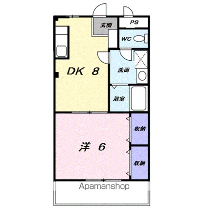 カンパーニュ塩上　Ⅰ[1DK/35.1m2]の間取図
