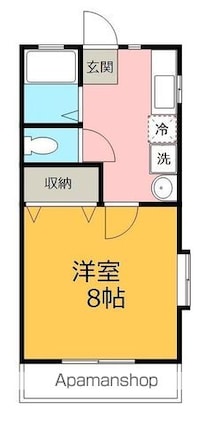 グランビュー船岡[1K/27.45m2]の間取図