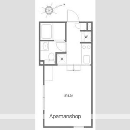 アレーロ高円寺[1K/25.23m2]の間取図