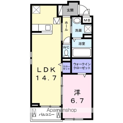 メゾン　ド　シエル[1LDK/50.58m2]の間取図