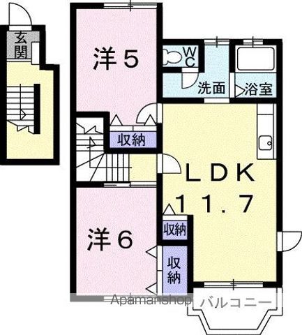パインヒル石井 Aの間取り写真